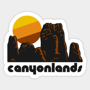 Retro Canyonlands ))(( Tourist Souvenir National Park Design Sticker